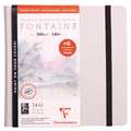 Clairefontaine FONTAINE Aquarellbuch, 21 cm x 21 cm, Skizzenbuch, 300 g/m², Inklusive 12 Postkarten