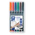 STAEDTLER® Lumocolor permanent Folienschreiber, Sets, Superfein, ca. 0,4 mm, 6 Farben