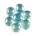 Glas Nuggets Mosaiksteine, hellblau irisierend, 15-20mm 100g 20-25 Stk.
