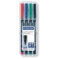 STAEDTLER® Lumocolor permanent Folienschreiber, Medium, ca. 1 mm, 4 Farben
