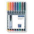 STAEDTLER® Lumocolor permanent Folienschreiber, Medium, ca. 1 mm, 8 Farben