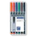 STAEDTLER® Lumocolor permanent Folienschreiber, Medium, ca. 1mm, 6 Farben
