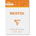 Clairefontaine Bristolkarton, 21 cm x 29,7 cm, DIN A4, glatt, 205 g/m², Block (1-seitig geleimt)