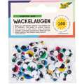 FOLIA® Wackelaugen mit Wimpern, farbig, in 6 Größen, 100 Stück, farbig, in 6 Größen, 100 Stück