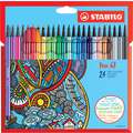 STABILO® Pen 68 Fasermaler Set, 24 Stifte