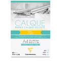 Clairefontaine Transparentpapier Calque, 70 g/m², 21 cm x 29,7 cm, DIN A4, 1 Stück, Block (1-seitig geleimt)