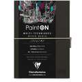 Clairefontaine Paint ON Skizzenbuch, Schwarzer Einband, schwarzes Papier, Skizzenbuch, 14,8 cm x 21 cm, DIN A5