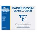Clairefontaine Zeichenpapier DESSIN BLANC À GRAIN, 29,7 cm x 42 cm, Packung mit 10 Bogen, glatt|rau, 180 g/m²