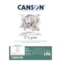 CANSON® "C" à grain® Zeichenblock, 21 cm x 29,7 cm, DIN A4, Block mit 30 Blatt, fein, 125 g/m²