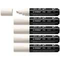 STABILO® FREE Acrylic Acrylmarker 5er-Packs, T800C, 5er-Pack, Weiß, 4-10 mm