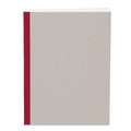 KUNST & PAPIER Projekt-Skizzenbücher, Leinenstreifen Rot, Hochformat DIN A5, 144 Seiten, 100 g/qm, Skizzenbuch