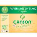 CANSON® „C“ à grain Zeichenpapier weiß, 24 cm x 32 cm, 12er-Pckg., satiniert, 125 g/m²