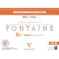 Clairefontaine Aquarellpapier FONTAINE 300 g/qm, 300 g/m², 20 Blatt, 31 cm x 41 cm, 1 Stück, Block (4-seitig geleimt)