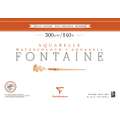 Clairefontaine Aquarellpapier FONTAINE 300 g/qm, 300 g/m², 20 Blatt, 36 cm x 51 cm, 1 Stück, Block (4-seitig geleimt)