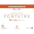 Clairefontaine Aquarellpapier FONTAINE 300 g/qm, 300 g/m², 20 Blatt, 46 cm x 61 cm (12P), 1 Stück, Block (4-seitig geleimt)