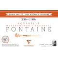 Clairefontaine Aquarellpapier FONTAINE 300 g/qm, 300 g/m², 12 Blatt, 12 cm x 18 cm, 1 Stück, Block (1-seitig geleimt)