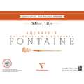 Clairefontaine Aquarellpapier FONTAINE 300 g/qm, 300 g/m², 12 Blatt, 30 cm x 40 cm, 1 Stück, Block (1-seitig geleimt)