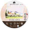 MAGNANI 1404® TOSCANA Aquarellpapier, Ø 16 cm, 300 g/m², rau, Rundum geleimter Block mit 20 Blatt, rund