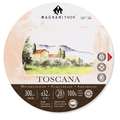 MAGNANI 1404® TOSCANA Aquarellpapier, Ø 32 cm, 300 g/m², rau, Rundum geleimter Block mit 20 Blatt, rund