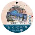 MAGNANI 1404® PORTOFINO Aquarellpapier, Ø 32 cm, 300 g/m², satiniert, Rundum geleimter Block mit 20 Blatt, rund