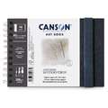 CANSON® Saunders Waterford® ART BOOK, Spiral-Skizzenbuch, 14,8 cm x 21 cm, DIN A5, fein, 300 g/m², Querformat