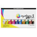 DALER-ROWNEY System3 Fluid Acrylic Sets, 10 x 29,5 ml, Set