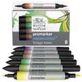 WINSOR & NEWTON™ promarker watercolour™, Themen-Sets, Foliage Tones, 6 Marker