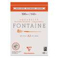 Clairefontaine Aquarellpapier FONTAINE 300 g/qm, 300 g/m², 12 Blatt, 29,7 cm x 42 cm, DIN A3, Block (1-seitig geleimt)