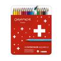 CARAN D'ACHE® SWISSCOLOR Aquarellstifte, Metall-Etuis, 18 Stifte