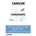 CANSON® Graduate Transparentpapier Block, 21 cm x 29,7 cm, DIN A4, satiniert, 70 g/m², Block (1-seitig geleimt)