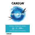 CANSON® Graduate Aquarelle Block, 21 cm x 29,7 cm, DIN A4, fein, 250 g/m², Block (1-seitig geleimt)