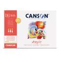 CANSON® Acrylic Acrylmalpapier, 50 cm x 70 cm, 400 g/m², fein, 1-seitig geleimter Block mit 10 Blatt