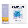 CANSON® Montval® Aquarellkarton, 300 g/qm, 24 cm x 32 cm, 300 g/m², fein, Block mit 100 Blatt, an der kurzen Seite geleimt