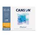 CANSON® Montval® Aquarellkarton, 300 g/qm, 21 cm x 29,7 cm, DIN A4, 300 g/m², fein, Block mit 12 Blatt, an der kurzen Seite geleimt