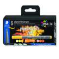 STAEDTLER® pigment arts pen brush 371, 6er-Sets, Yellows & Orange, Set, Pinselspitze
