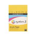 DALER-ROWNEY System3 Acrylmalblock, 29,7 cm x 42 cm, DIN A3, 230 g/m², strukturiert|matt, Block mit 20 Blatt (1-seitig geleimt)