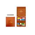 CHARVIN extrafeine Aquarellfarbe, 24 halbe Näpfchen, Holzkasten, Braun