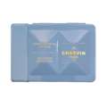 CHARVIN extrafeine Aquarellfarbe, 12 x 1/2 Näpf., Metallkasten mit Wassertank, Königsblau