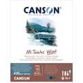 CANSON® Mi-Teintes® Velvet Pastellblock, Kühle Töne, Block (1-seitig geleimt), 430 g/m², 24 cm x 32 cm