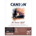 CANSON® Mi-Teintes® Velvet Pastellblock, Kohlschwarz, Block (1-seitig geleimt), 430 g/m², 24 cm x 32 cm