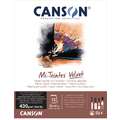 CANSON® Mi-Teintes® Velvet Pastellblock, Kohlschwarz, Block (1-seitig geleimt), 430 g/m², 32 cm x 41 cm
