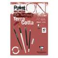 Clairefontaine Paint ON Terrakotta, 14,8 cm x 21 cm, DIN A5, 250 g/m², fein, 1-seitig geleimter Block mit 20 Blatt
