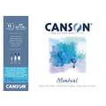 CANSON® Montval® Aquarellkarton „TORCHON“, 270 g/m², 29,7 cm x 42 cm, DIN A3, 270 g/m², grob, Block mit 12 Blatt, an der kurzen Seite geleimt