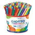 GIOTTO Turbo Color Fasermaler Großpackung, (8x12 Farben) = 96 Filzstifte