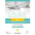 Clairefontaine Transparentpapier Calque, 70 g/m², 42 cm x 59,4 cm, DIN A2, 1 Stück, Block (1-seitig geleimt)