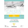 Clairefontaine Transparentpapier Calque, 55 g/m², 42 cm x 59,4 cm, DIN A2, 1 Stück, Block (1-seitig geleimt)