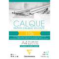 Clairefontaine Transparentpapier Calque, 110 g/m², 21 cm x 29,7 cm, DIN A4, 1 Stück, Block (1-seitig geleimt)