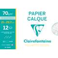 Clairefontaine Transparentpapier 70/75 g/m², 21 cm x 29,7 cm, DIN A4, Pochette mit 12 Blatt, 70/75 g/m²