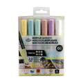 Royal & Langnickel® ACRYLIC MARKER – 6er-Sets, Reversible Tip, Pastellfarben, 2 mm, Rundspitze|Keilspitze