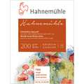 HAHNEMÜHLE Echt-Bütten Aquarell 200 Aquarellblock, 8 cm x 10,5 cm, 20 Blatt, rau